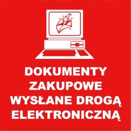 DOKUMENTY ZAKUPOWE WYSŁANE ELETRONICZNIE etykieta samoprzylepna naklejka 1000szt.