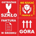 OSTROŻNIE ŻYWNOŚĆ etykieta samoprzylepna naklejka 1000szt.