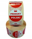 PRODUKT POLSKI etykieta samoprzylepna naklejka okrągła 1000szt.