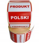 PRODUKT POLSKI etykieta samoprzylepna naklejka 1000szt.